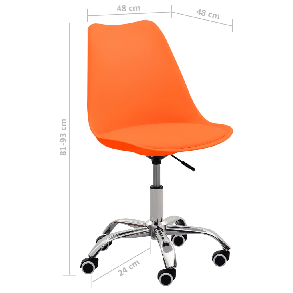 Bürostuhl Orange Kunstleder
