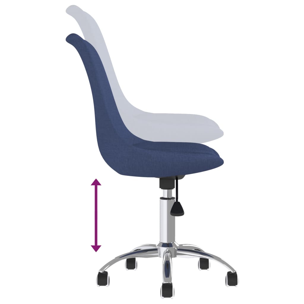 Bürostuhl Drehbar Blau Stoff
