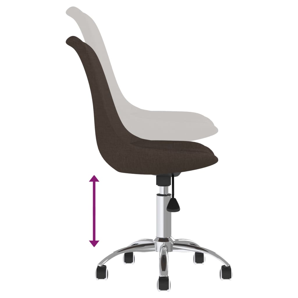 Bürostuhl Drehbar Braun Stoff