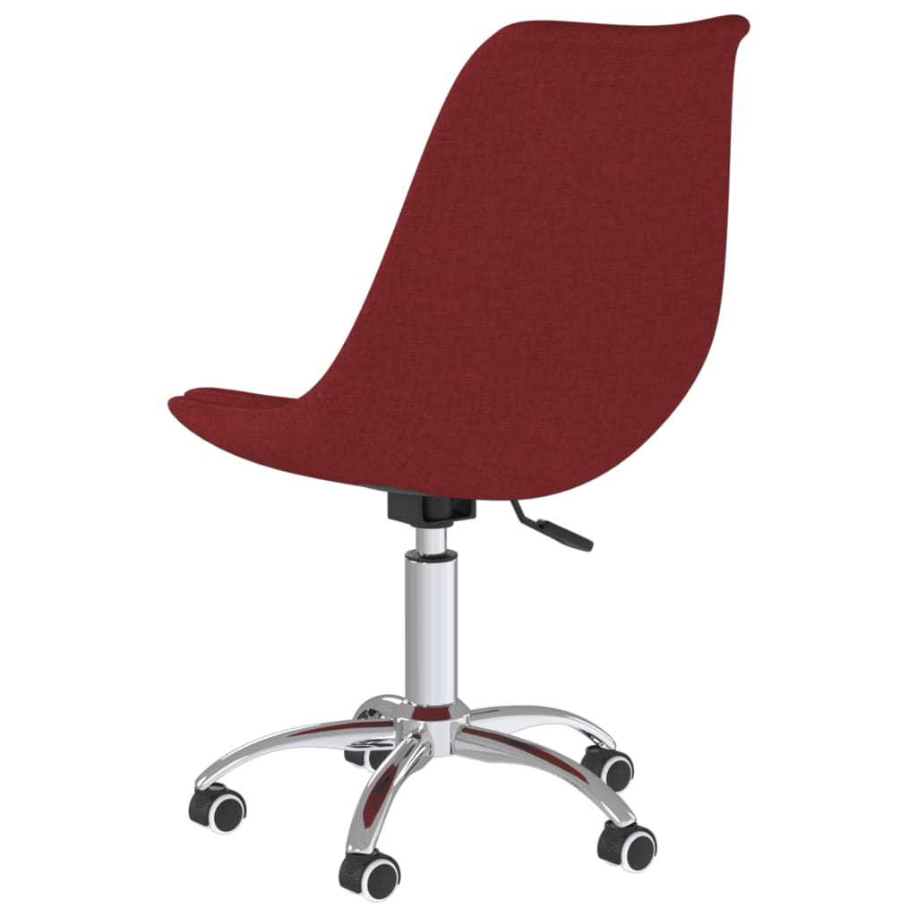 Bürostuhl Drehbar Weinrot Stoff