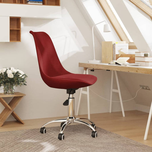 Bürostuhl Drehbar Weinrot Stoff
