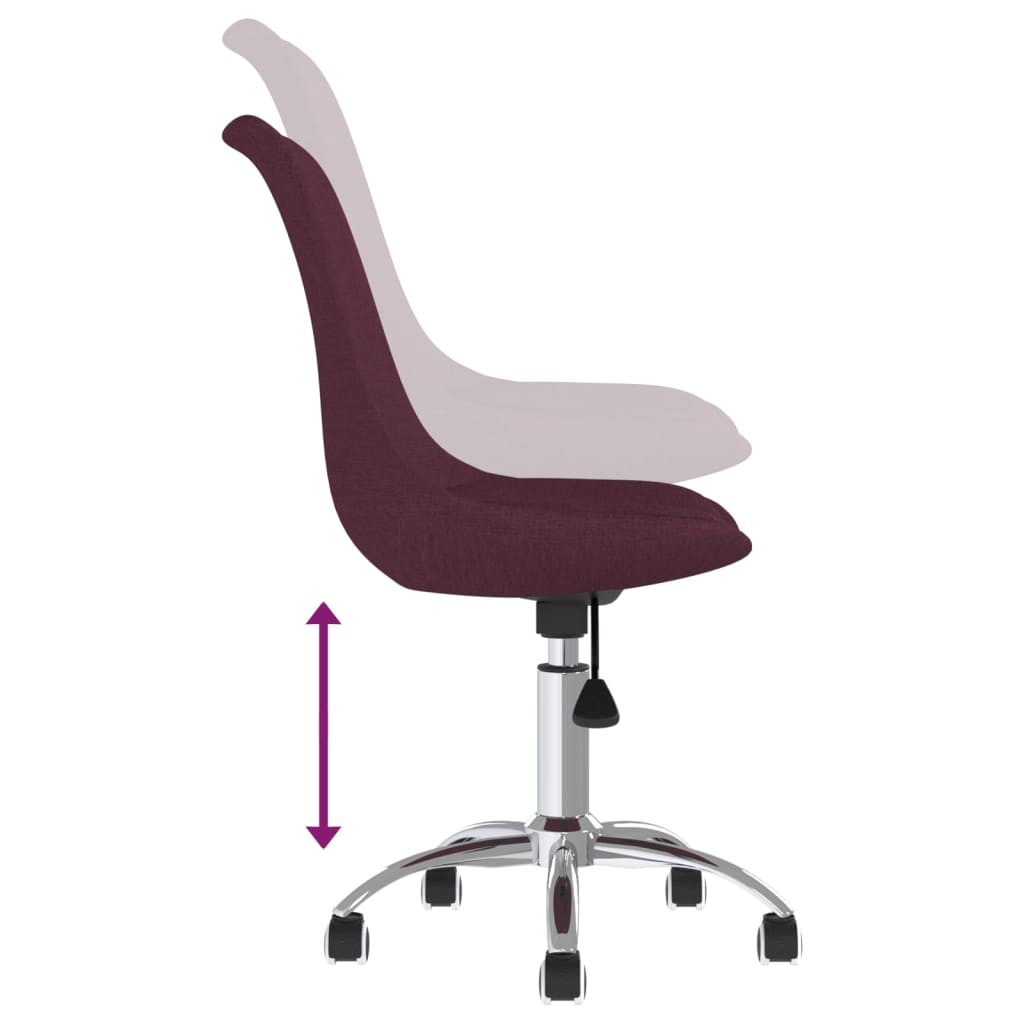 Bürostuhl Drehbar Lila Stoff