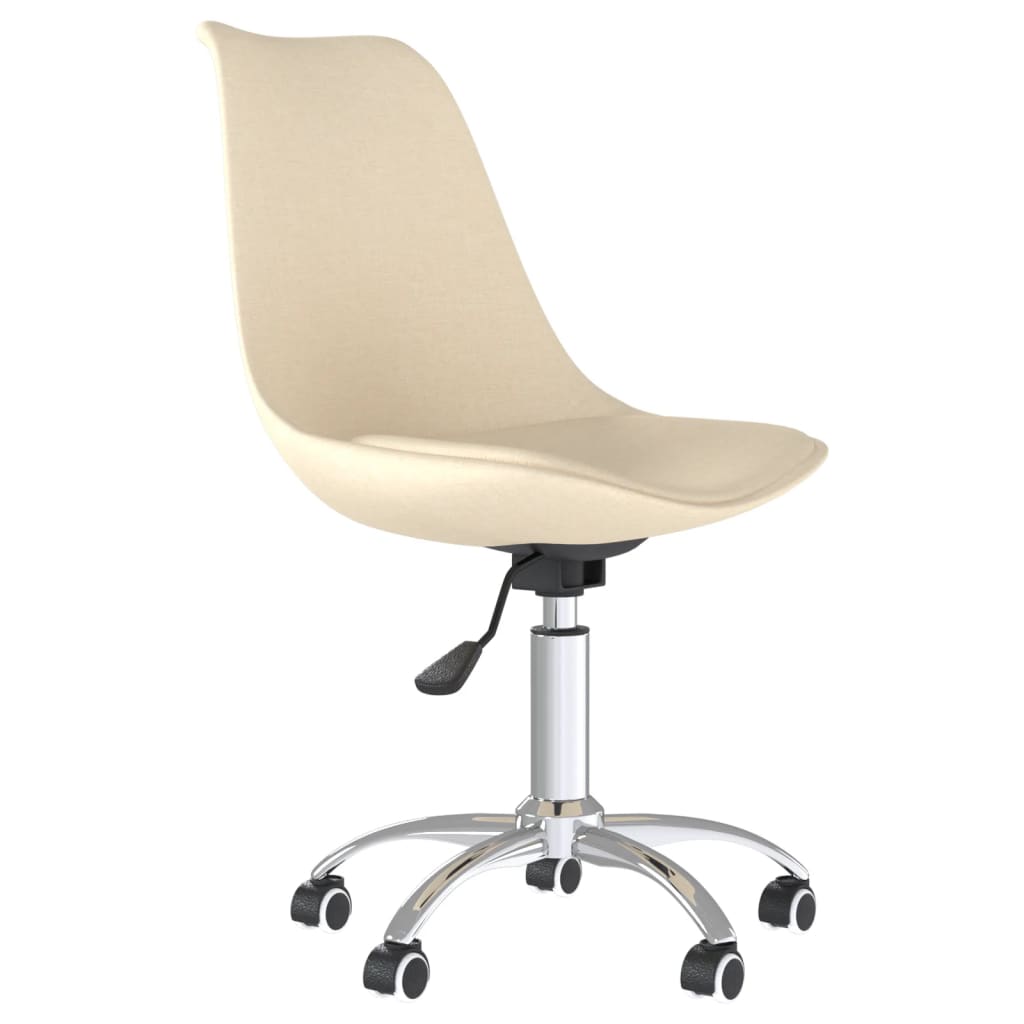 Bürostuhl Drehbar Creme Stoff