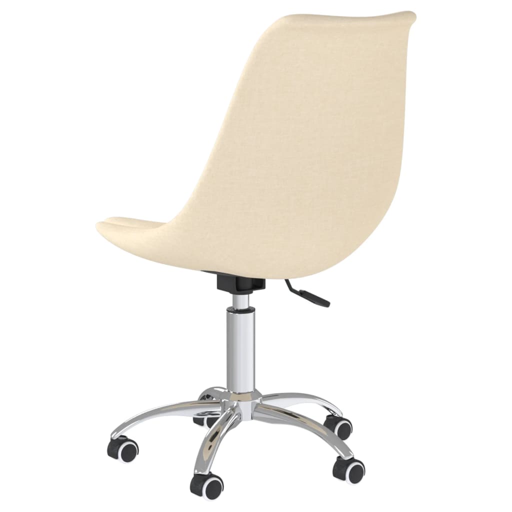 Bürostuhl Drehbar Creme Stoff
