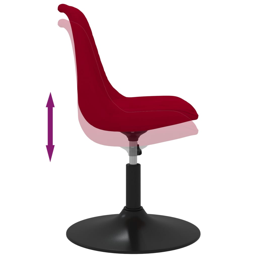 Esszimmerstühle 4 Stk. Drehbar Rot Samt