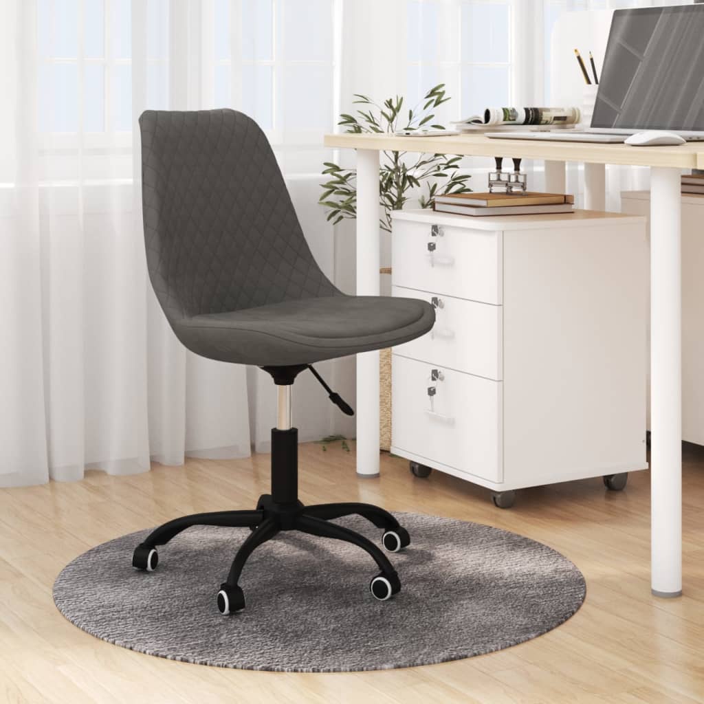 Bürostuhl Drehbar Dunkelgrau Stoff