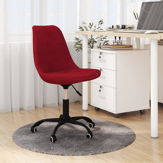 Bürostuhl Drehbar Weinrot Stoff