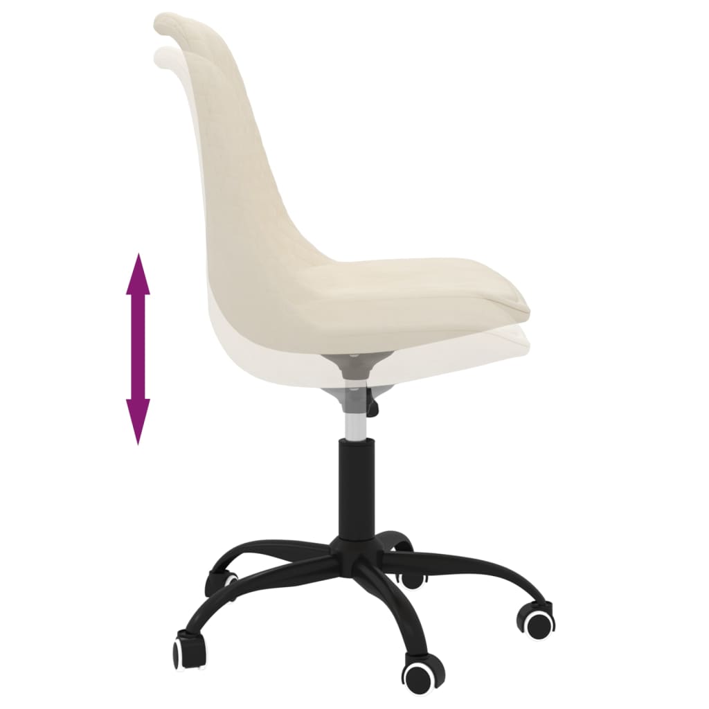 Bürostuhl Drehbar Creme Stoff