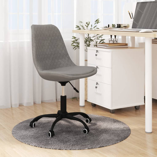 Bürostuhl Drehbar Hellgrau Stoff