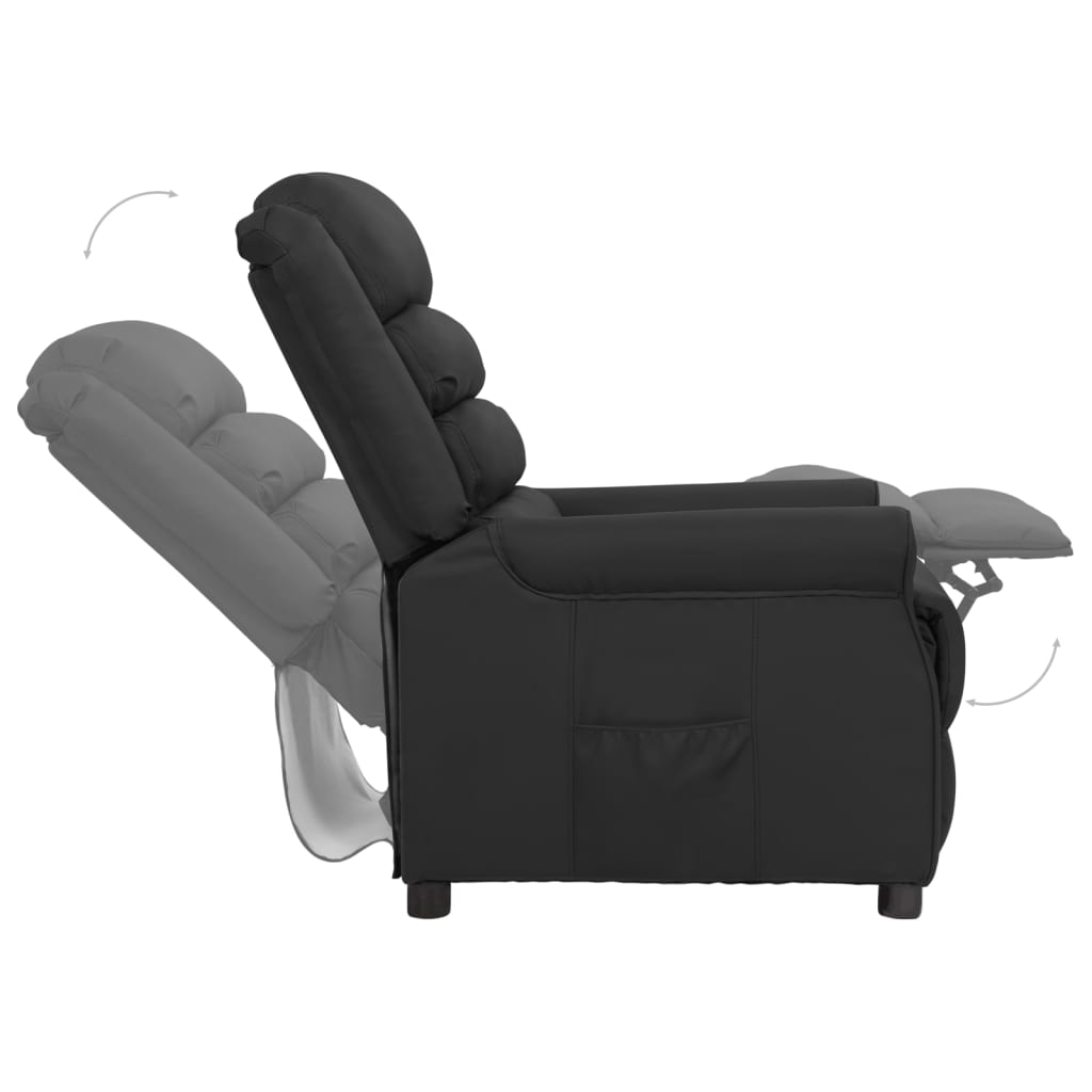 Relaxsessel Schwarz Kunstleder