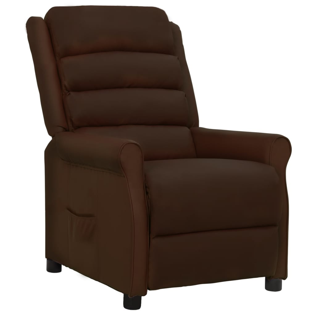 Relaxsessel Braun Kunstleder