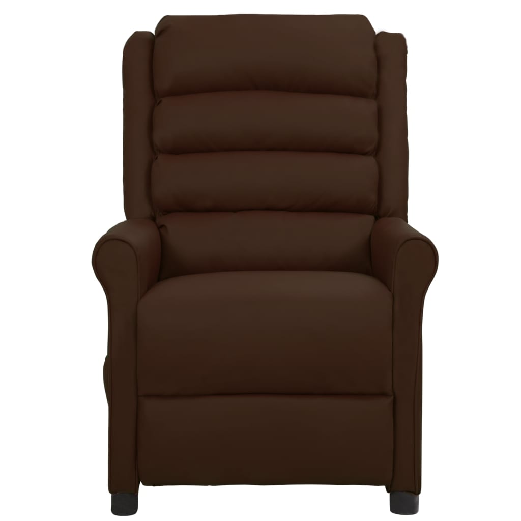 Relaxsessel Braun Kunstleder