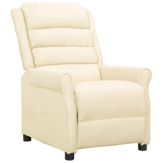 Relaxsessel Creme Kunstleder