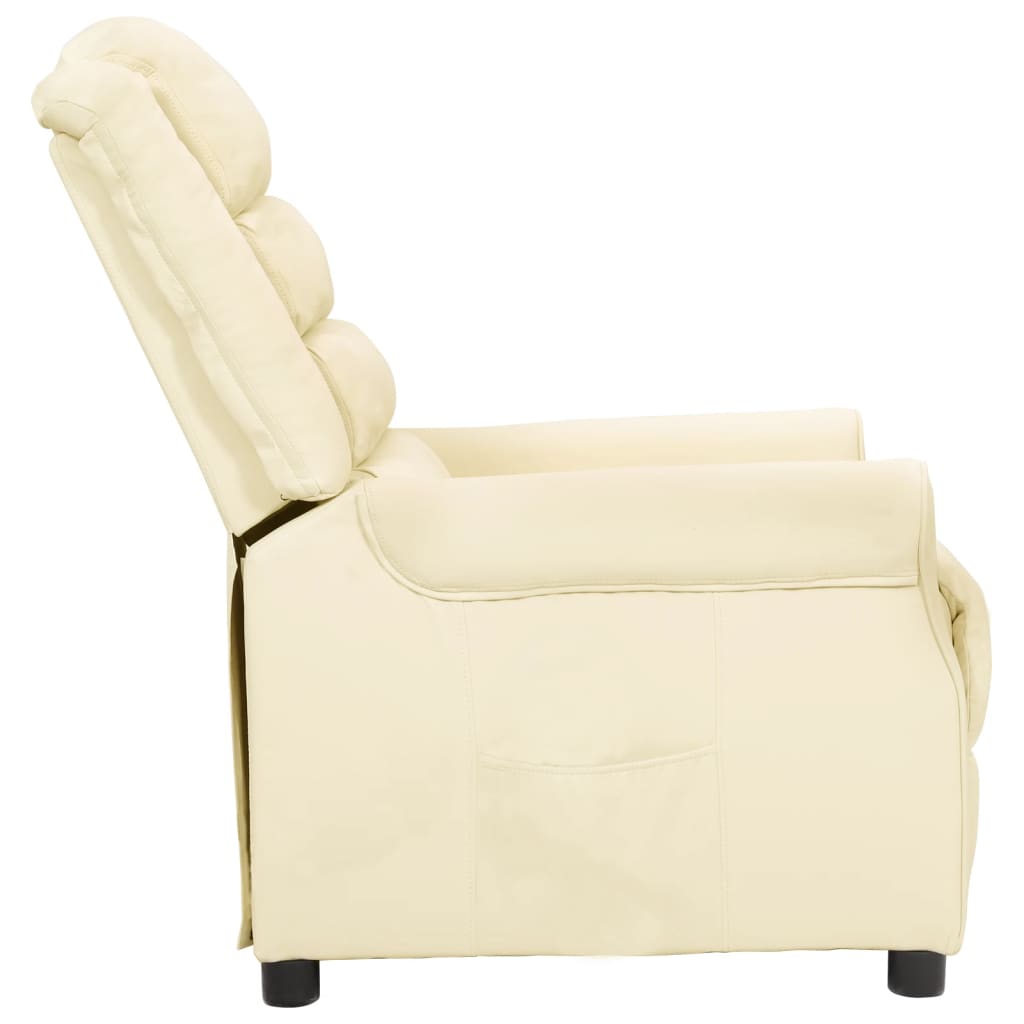 Relaxsessel Creme Kunstleder