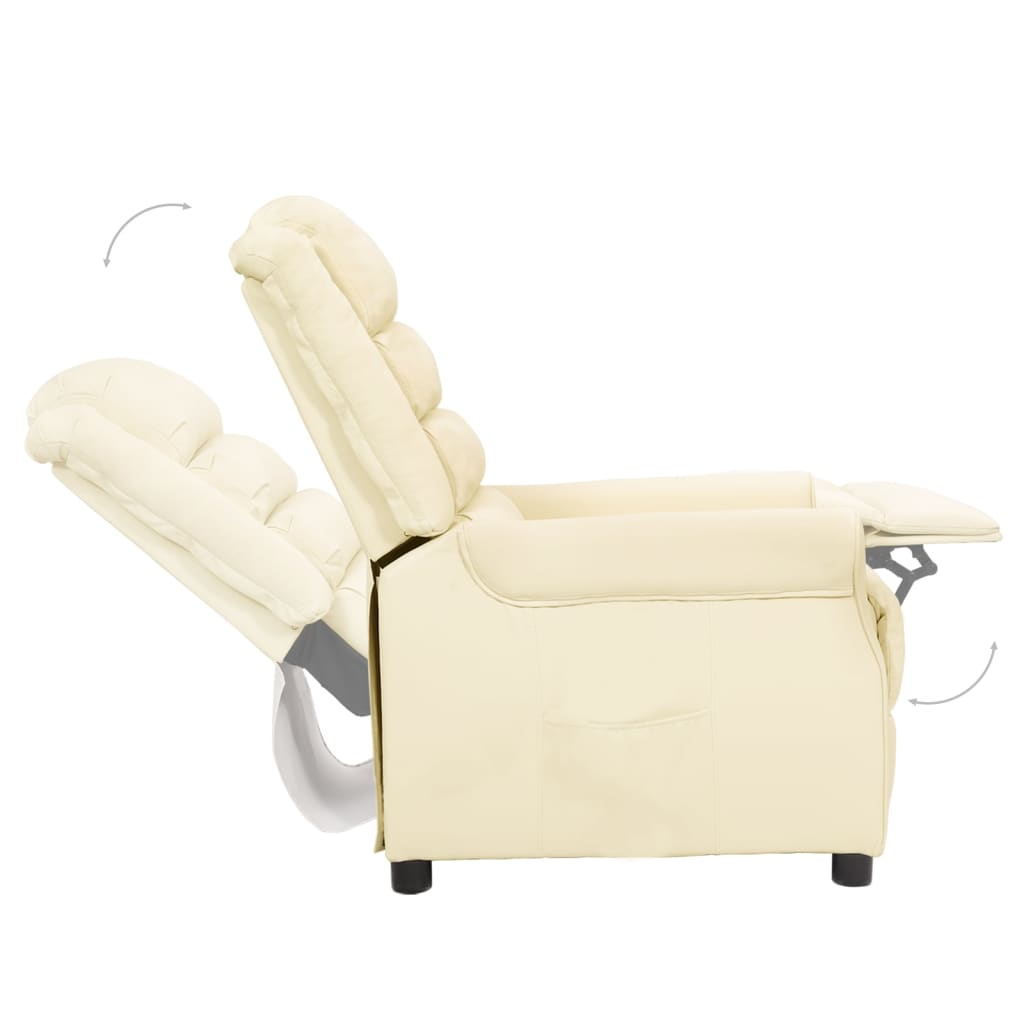 Relaxsessel Creme Kunstleder