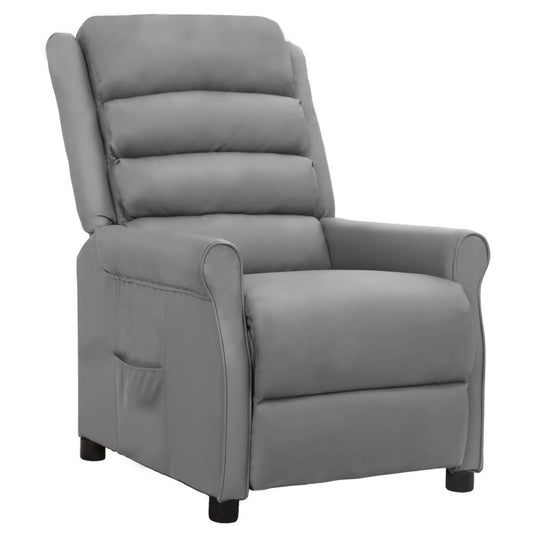 Relaxsessel Grau Kunstleder