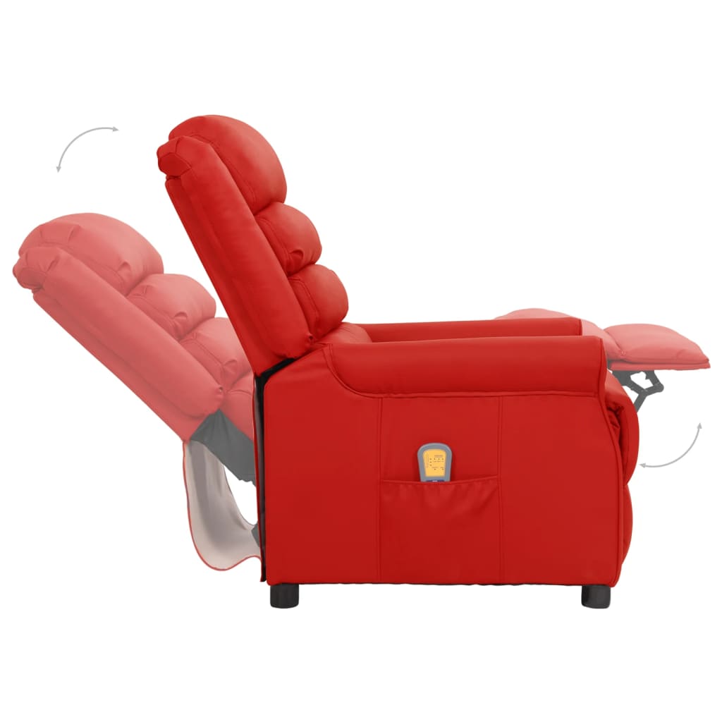 Relaxsessel Weinrot Kunstleder