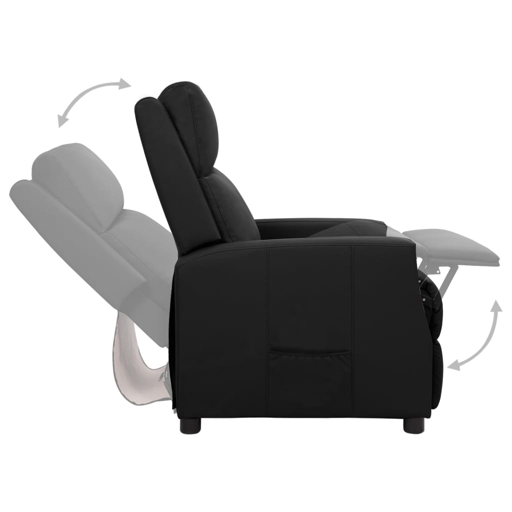 Relaxsessel Schwarz Kunstleder