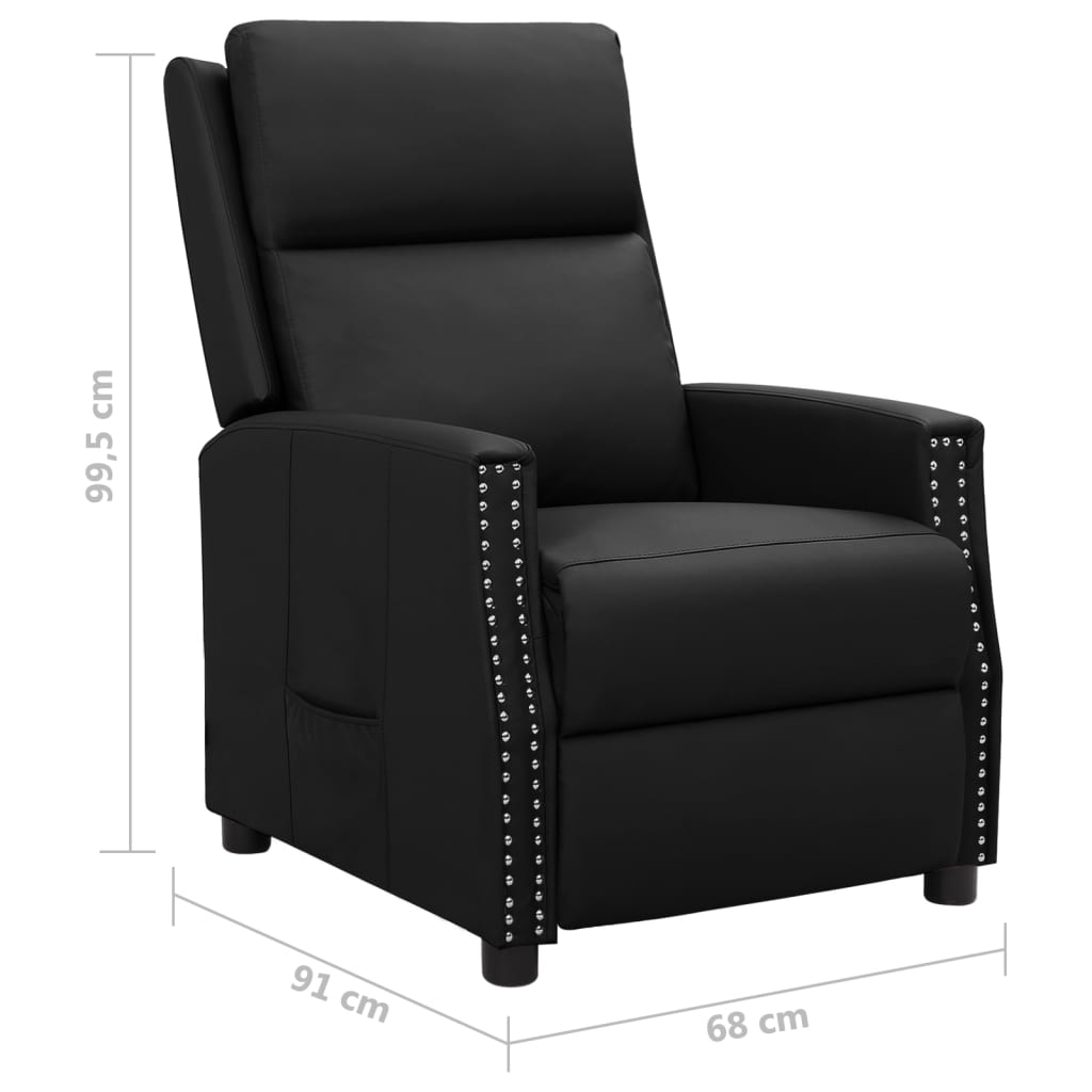 Relaxsessel Schwarz Kunstleder