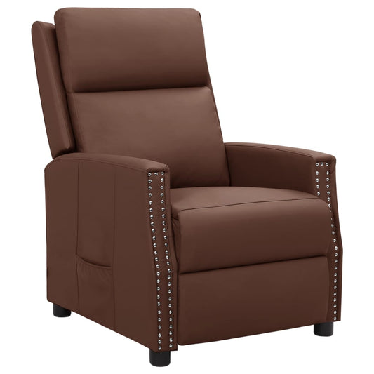 Relaxsessel Braun Kunstleder