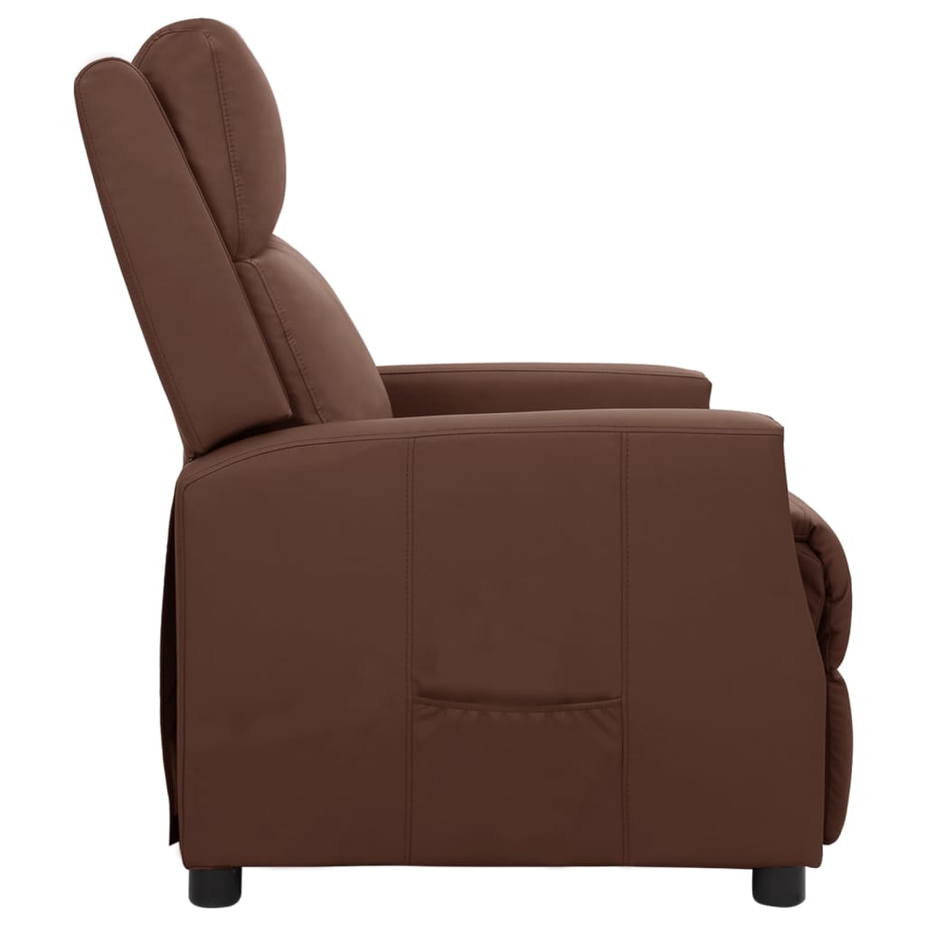Relaxsessel Braun Kunstleder