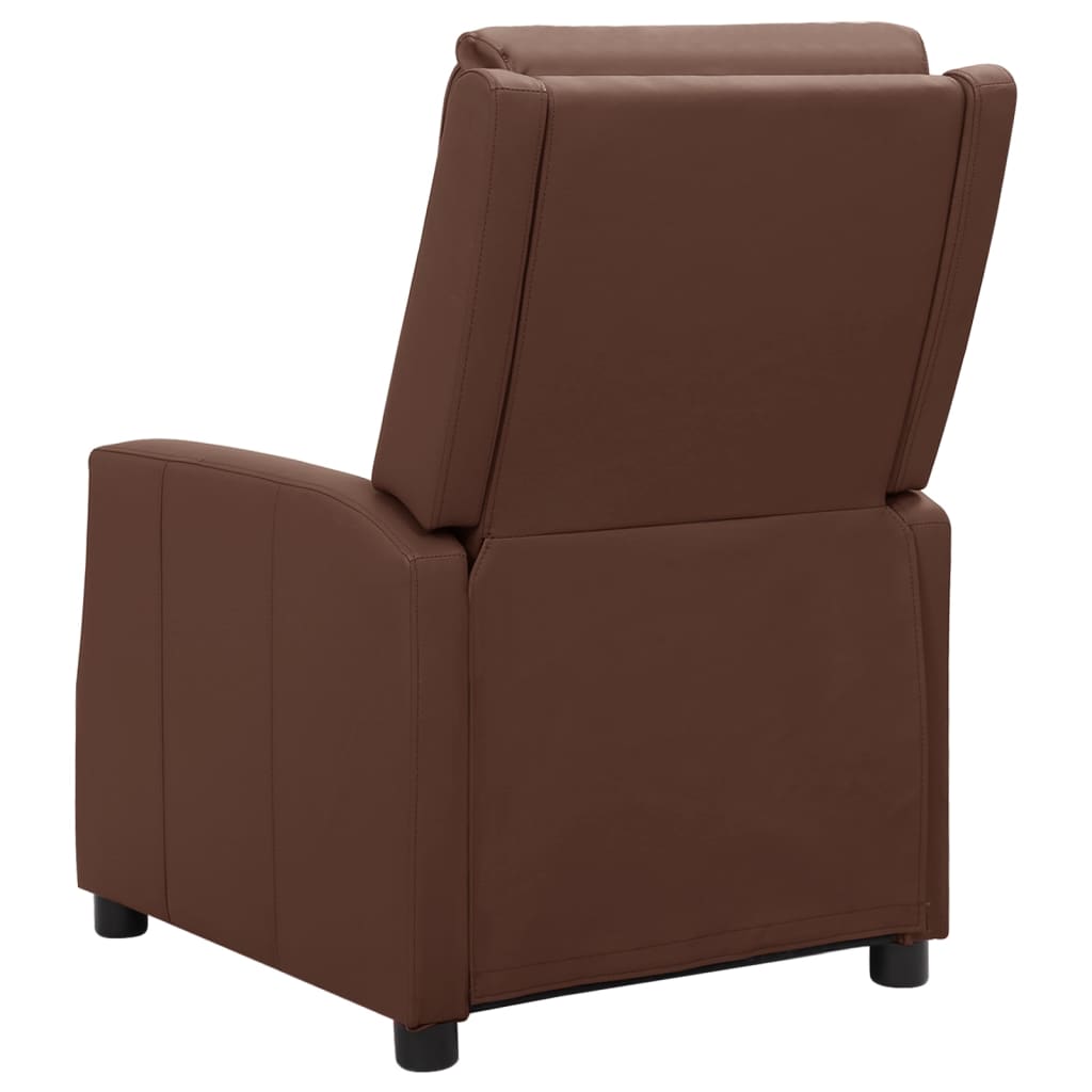 Relaxsessel Braun Kunstleder