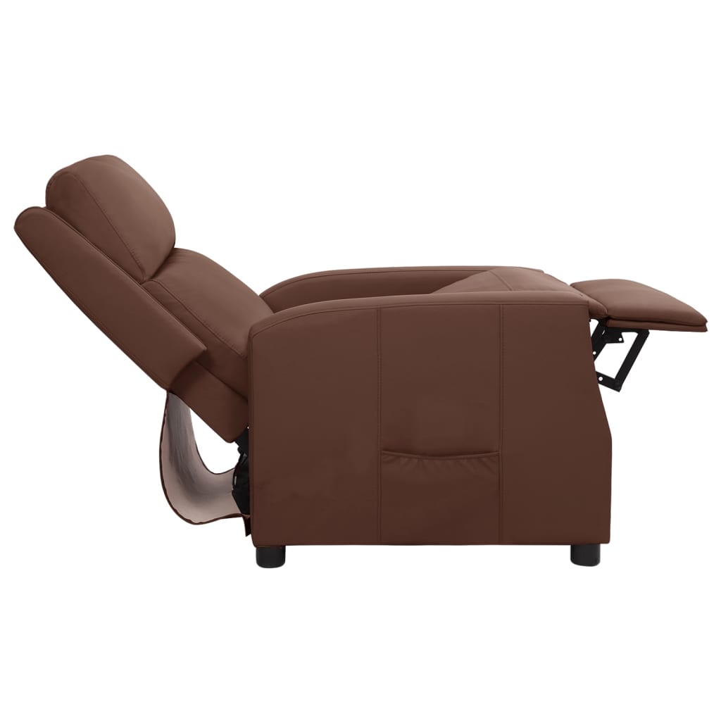 Relaxsessel Braun Kunstleder