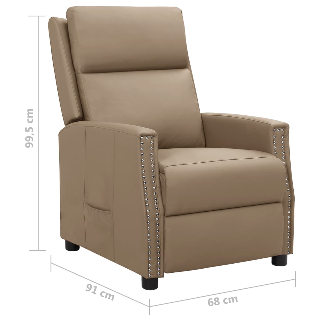 Relaxsessel Cappuccino-Braun Kunstleder