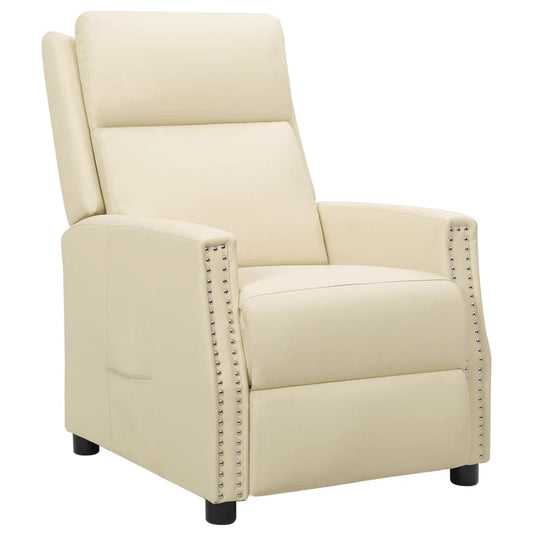 Relaxsessel Creme Kunstleder