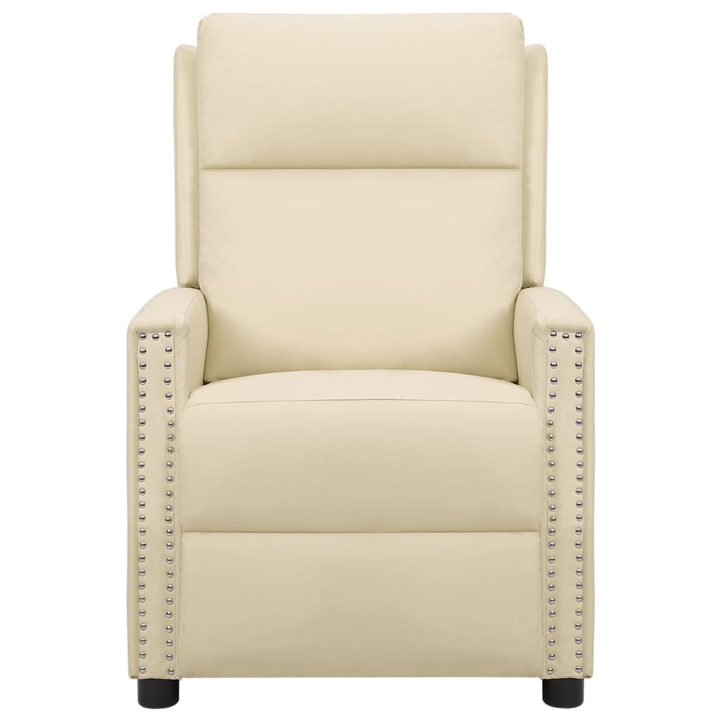 Relaxsessel Creme Kunstleder