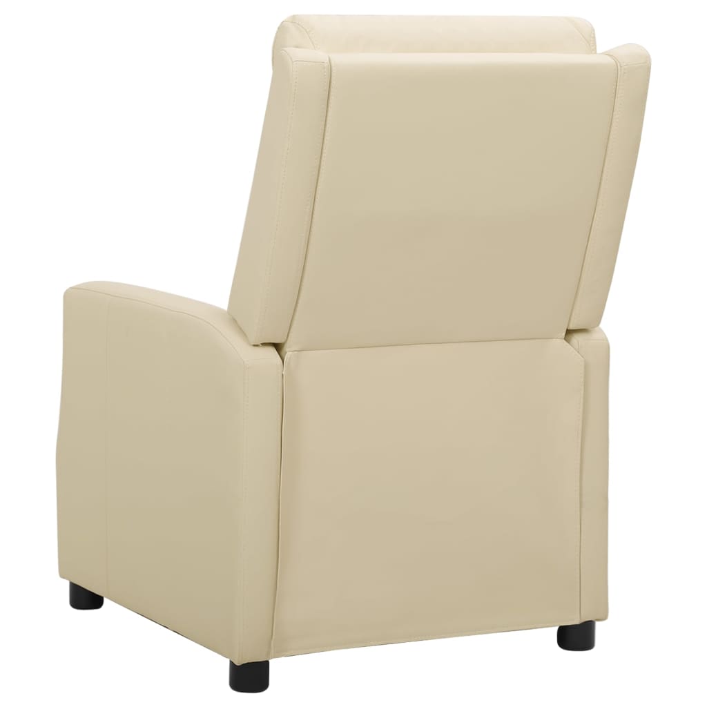 Relaxsessel Creme Kunstleder