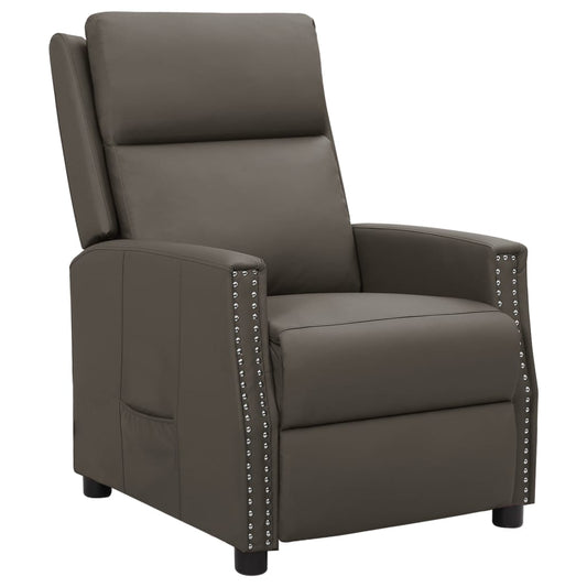 Relaxsessel Grau Kunstleder