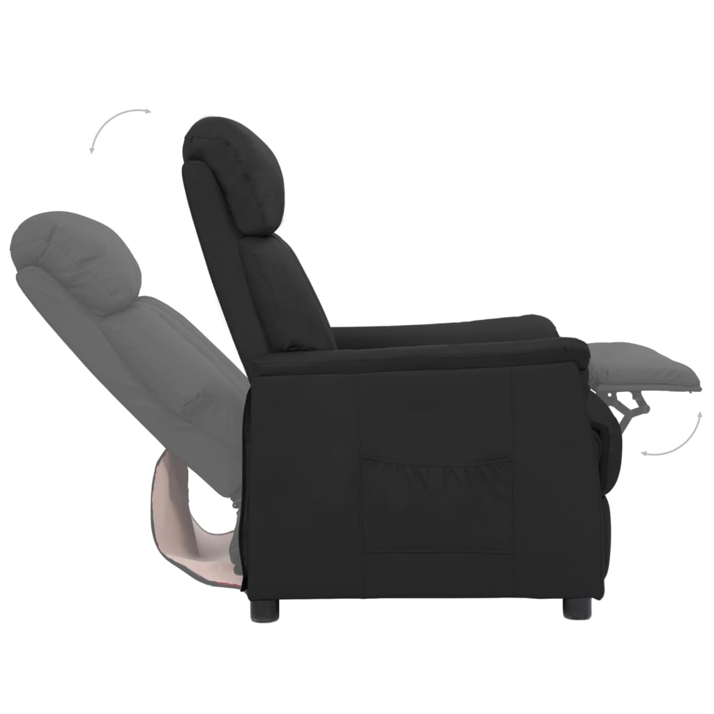Relaxsessel Schwarz Kunstleder