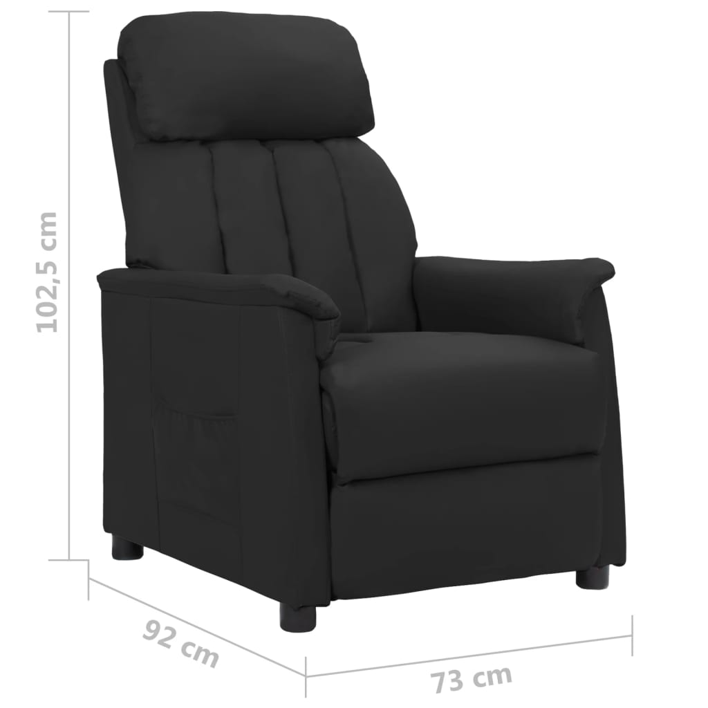 Relaxsessel Schwarz Kunstleder