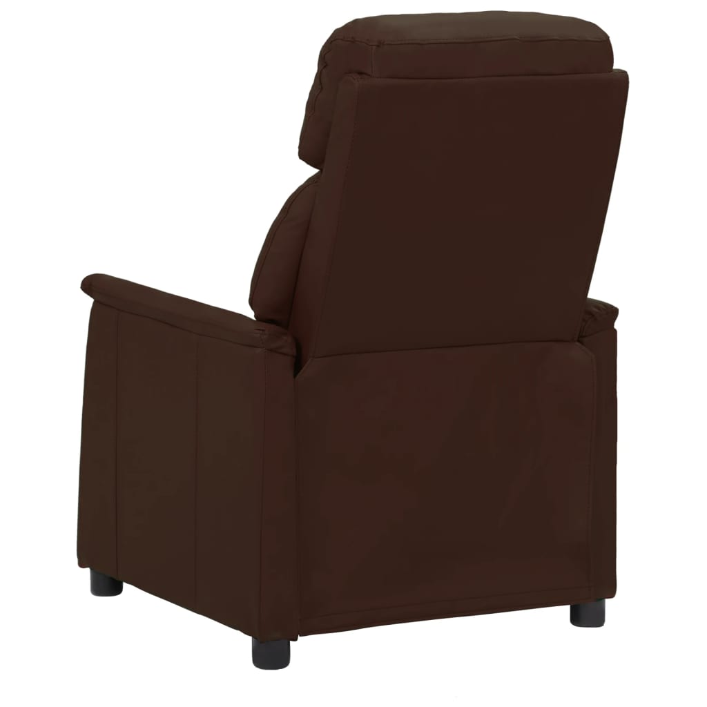 Relaxsessel Braun Kunstleder