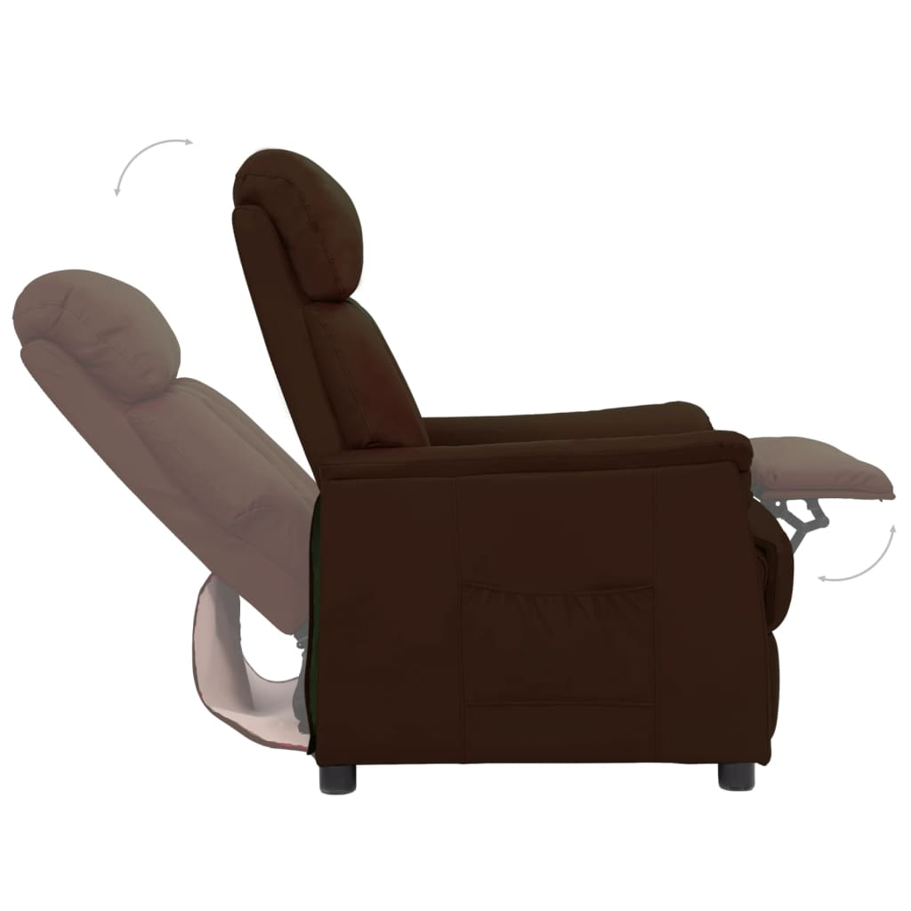Relaxsessel Braun Kunstleder