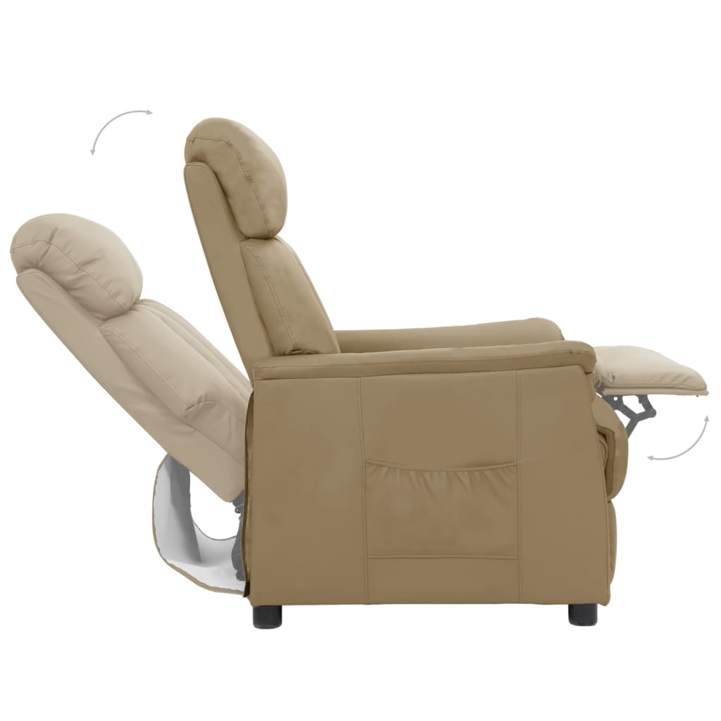 Relaxsessel Cappuccino-Braun Kunstleder