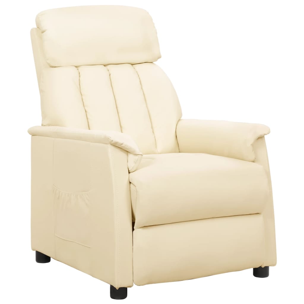 Relaxsessel Creme Kunstleder