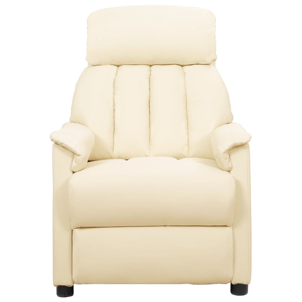 Relaxsessel Creme Kunstleder
