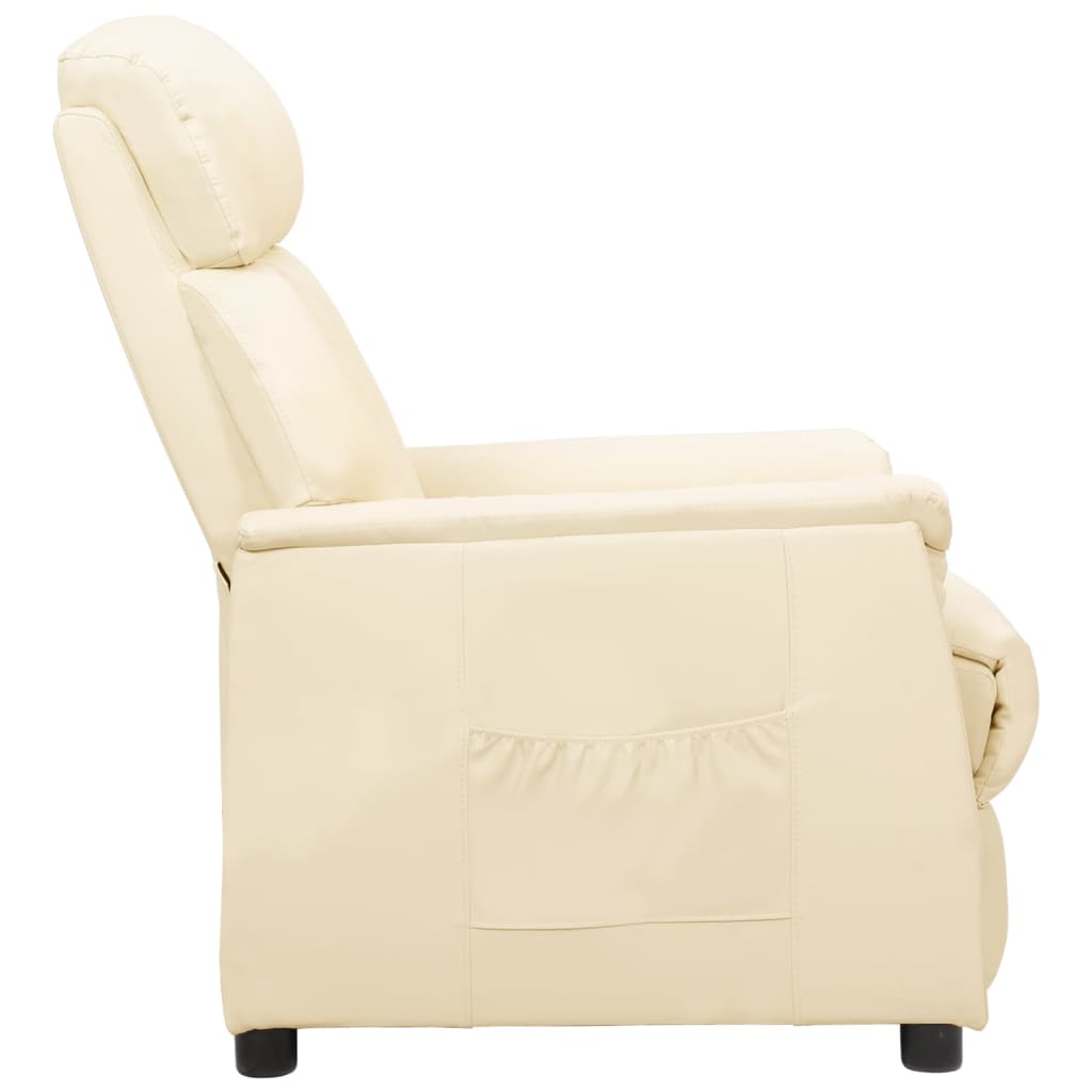 Relaxsessel Creme Kunstleder