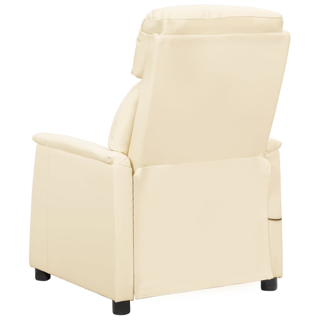 Relaxsessel Creme Kunstleder