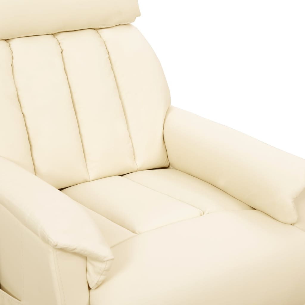 Relaxsessel Creme Kunstleder