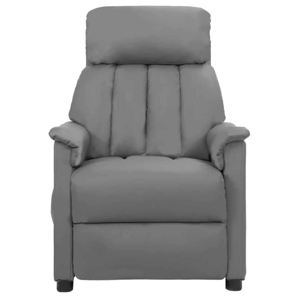 Relaxsessel Grau Kunstleder