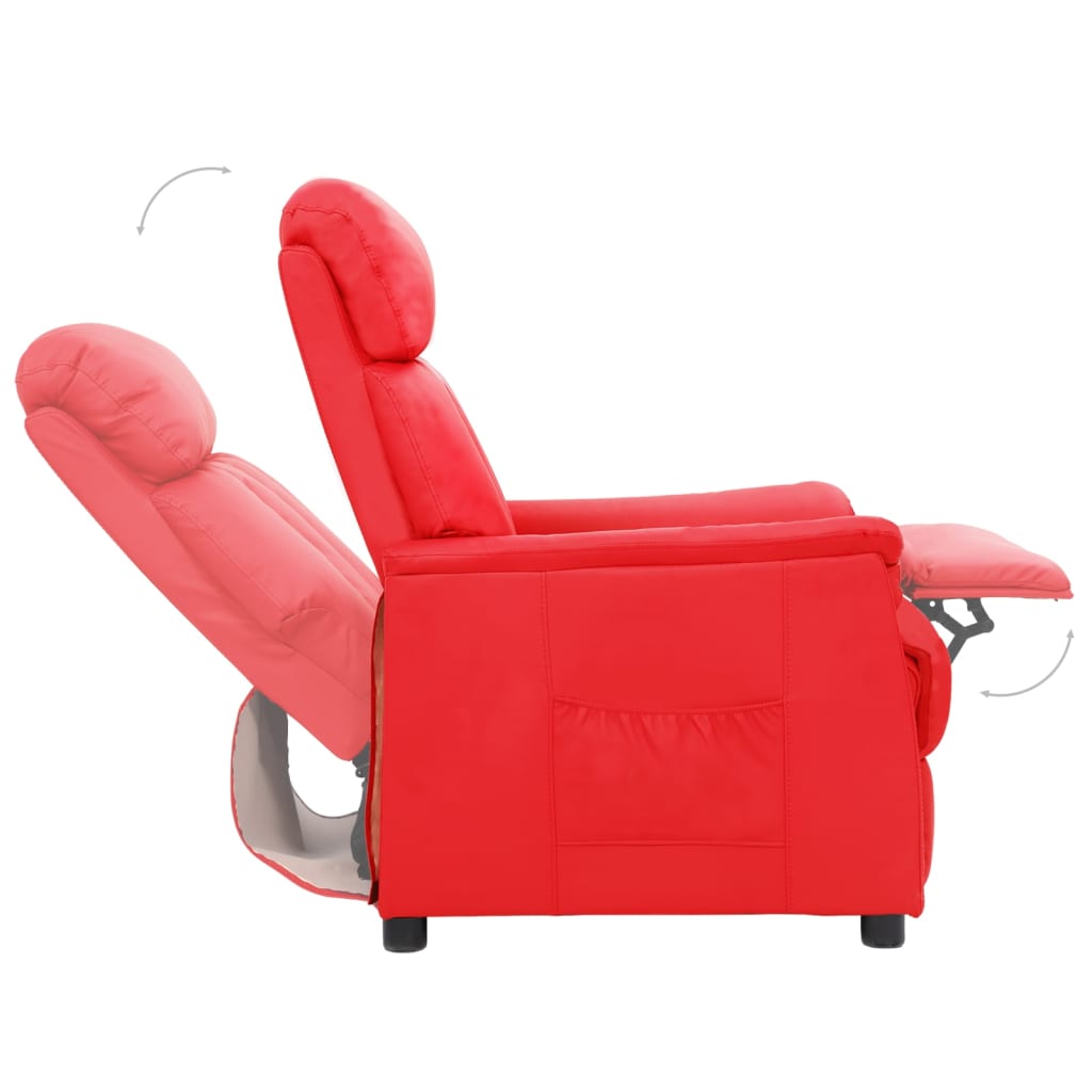 Relaxsessel Rot Kunstleder