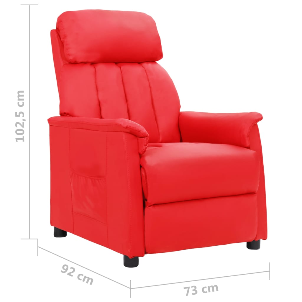 Relaxsessel Rot Kunstleder