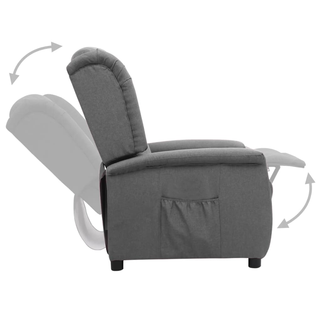 Relaxsessel Hellgrau Stoff