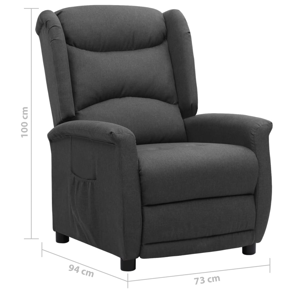 Relaxsessel Dunkelgrau Stoff
