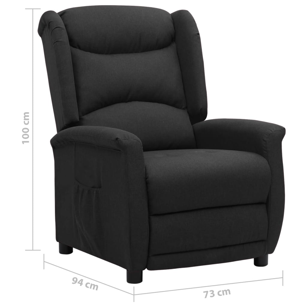 Relaxsessel Schwarz Stoff