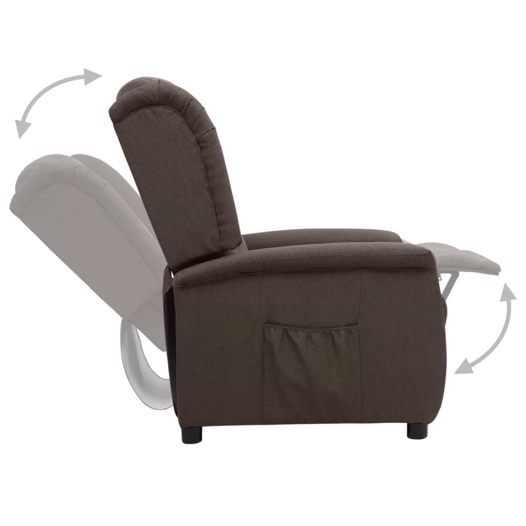 Relaxsessel Braun Stoff