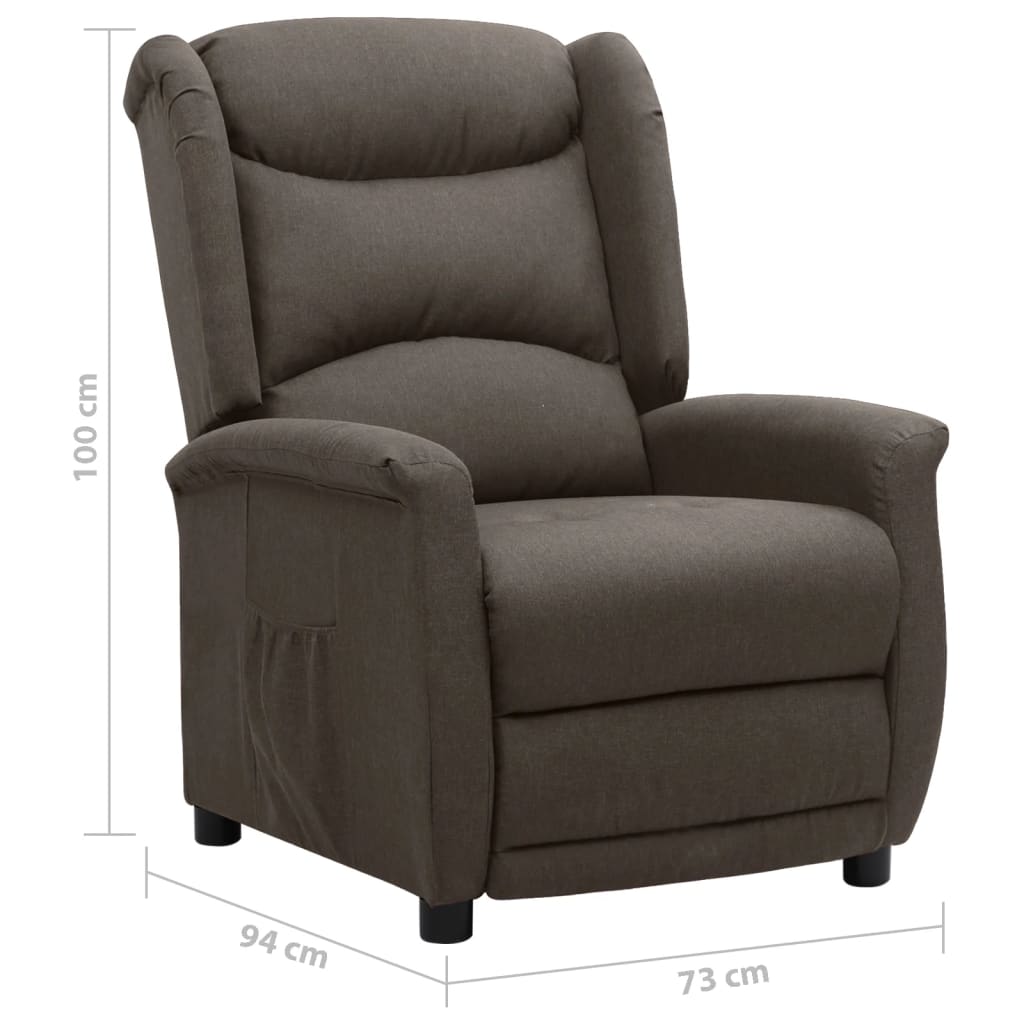 Relaxsessel Braun Stoff